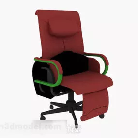 Red Office Chair V6 3d model