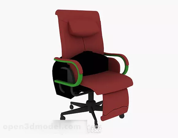 Red Office Chair V6 3d model Red Office Chair V6 3d model