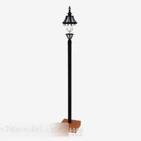 European Style Black Garden Lamp V1 3d model