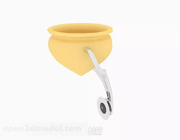 Yellow Wall Lamp V3 3d model Yellow Wall Lamp V3 3d model