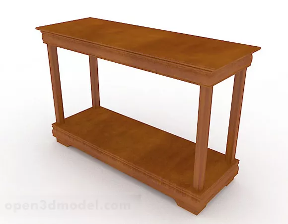 Brown Wooden Desk V11 3d model Brown Wooden Desk V11 3d model
