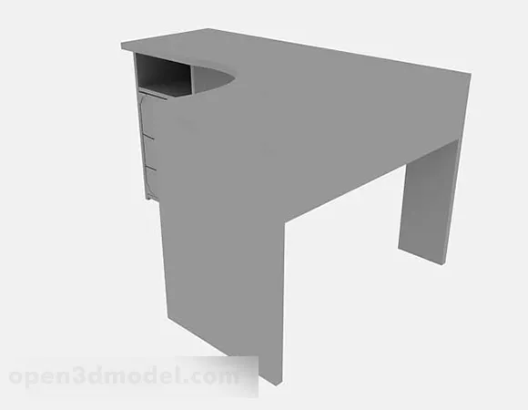 Gray Office Desk V10 3d model Gray Office Desk V10 3d model