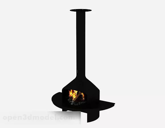 Greek Carved Fireplace 3d model