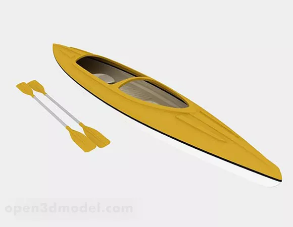 Double Seats Kayak 3d model