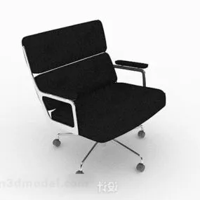 Black Office Chair V12 3d model