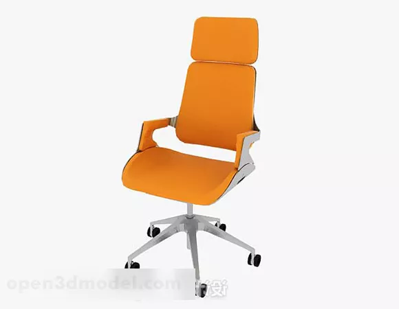 Orange Office Chair V2 3d model Orange Office Chair V2 3d model