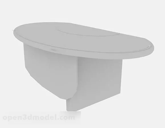 Gray Minimalist Desk 3d model Gray Minimalist Desk 3d model