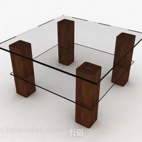 Glass Simple Coffee Table 3d model