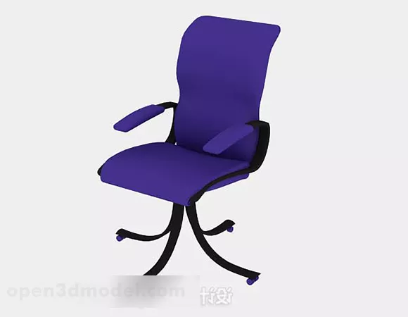 Purple Office Chair 3d model Purple Office Chair 3d model
