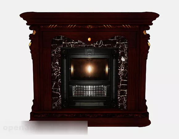 Fireplace Tiled Finished 3d model