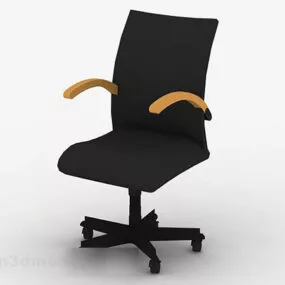 Black Office Chair V13 3d model