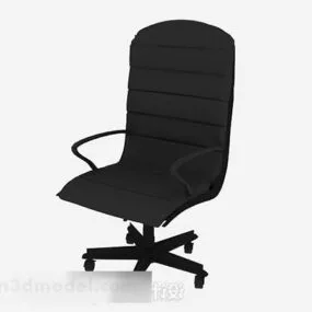 Black Office Chair V14 3d model