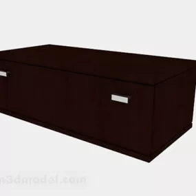 Brown Wooden Tv Cabinet V32 3d model
