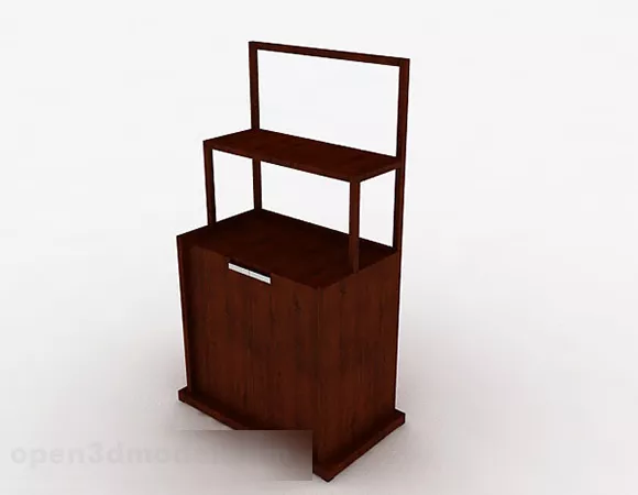 Simple Wooden Porch Cabinet V1 3d model Simple Wooden Porch Cabinet V1 3d model