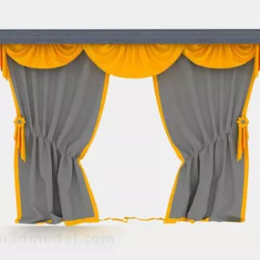 Gray Curtain V8 3d model