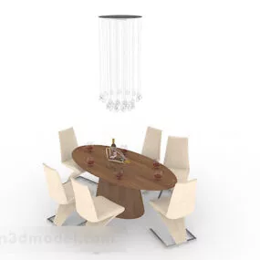 Personalized Dining Table And Chair 3d model