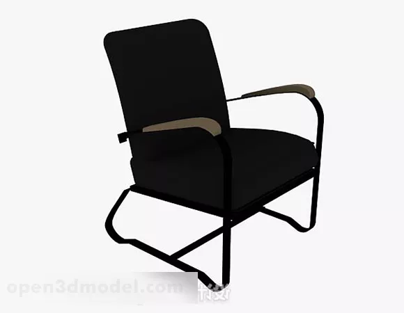 Black Lounge Chair V3 3d model Black Lounge Chair V3 3d model