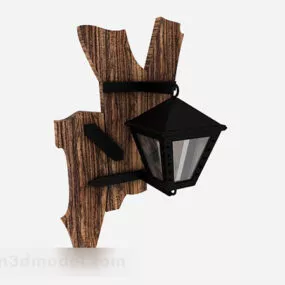 Black Garden Lamp V1 3d model