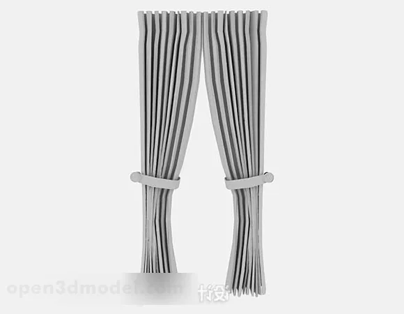 Gray Curtain V9 3d model Gray Curtain V9 3d model