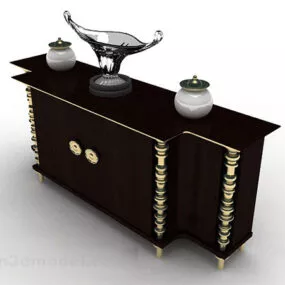 Wall Cabinet With Decoration 3d model