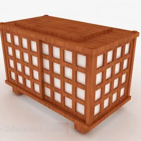 Garden Wooden Entrance Cabinet 3d model