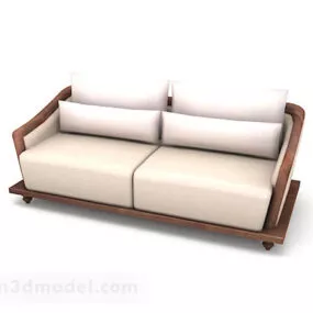 Simple Home Double Sofa 3d model