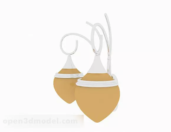 Yellow Wall Lamp V5 3d model Yellow Wall Lamp V5 3d model
