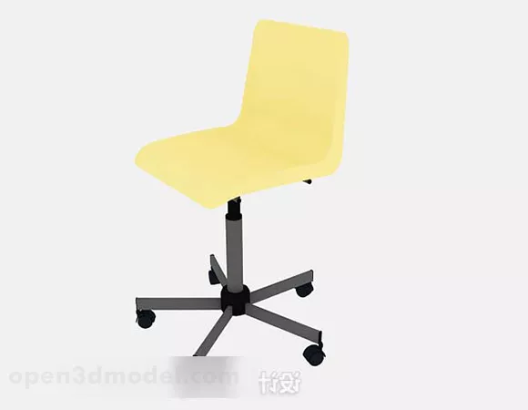 Yellow Office Chair V10 3d model Yellow Office Chair V10 3d model