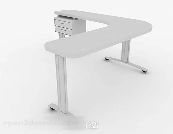 Gray Office Desk V13 3d model Gray Office Desk V13 3d model