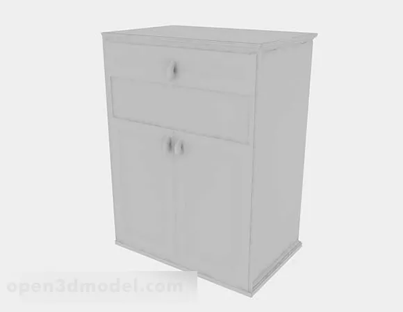 Gray Entrance Cabinet V1 3d model Gray Entrance Cabinet V1 3d model