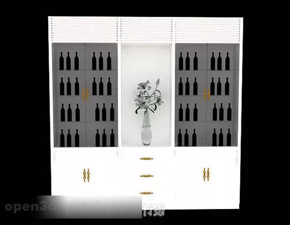 White Wine Cabinet V1 3d model White Wine Cabinet V1 3d model