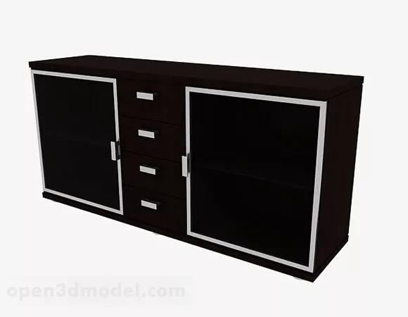 Wall Locker Minimal Style 3d model