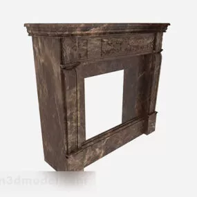 Brown Fireplace V3 3d model