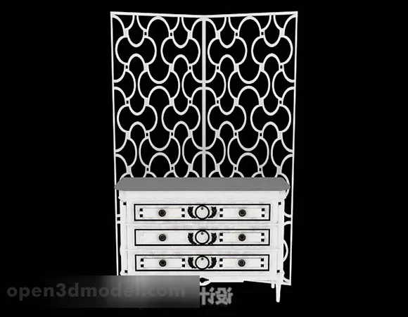Tree Leaf Partition Divider Furniture 3d model