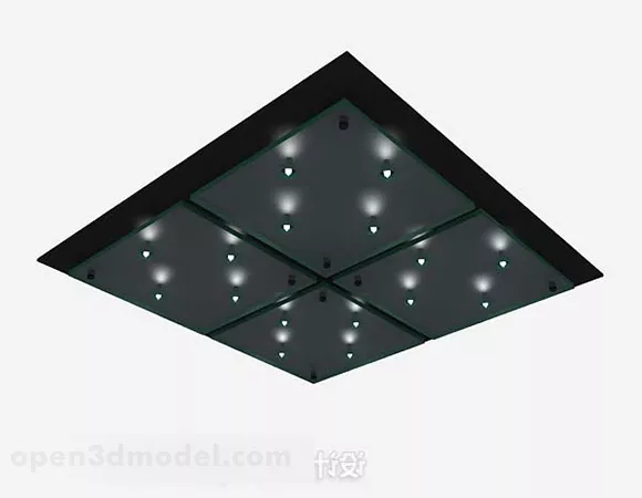 Black Ceiling Lamp 3d model Black Ceiling Lamp 3d model