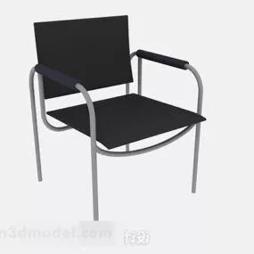 Black Leisure Chair V4 3d model