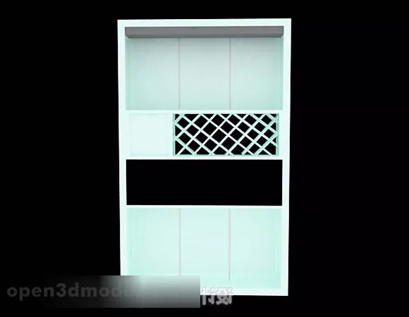 Simple Home Display Cabinet 3d model Simple Home Display Cabinet 3d model