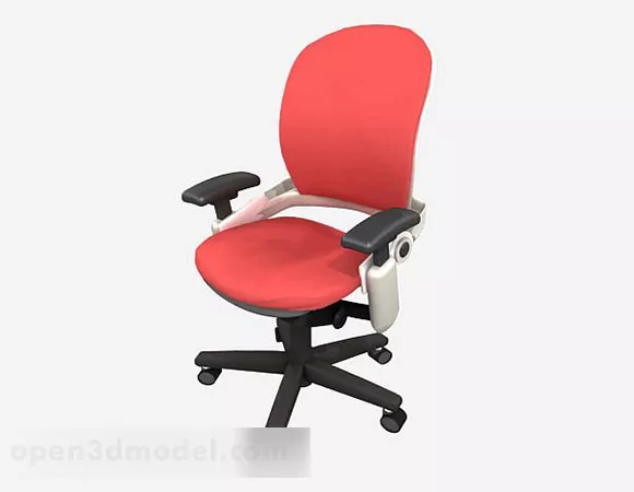 Red Office Chair V8 3d model Red Office Chair V8 3d model