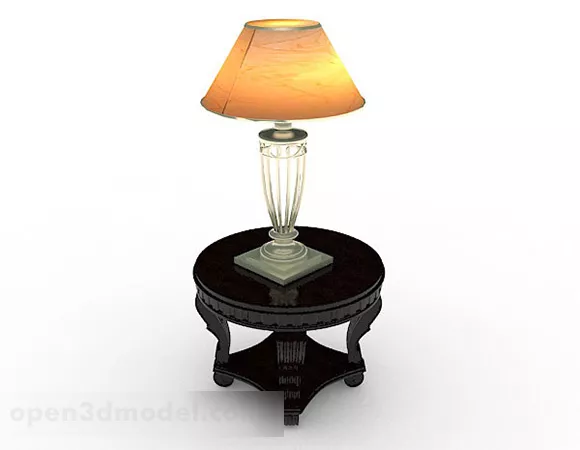 Black Wooden Tea Table 3d model Black Wooden Tea Table 3d model