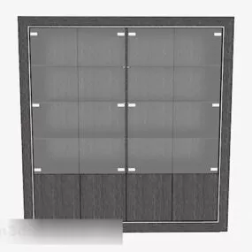 Gray Bookcase 3d model