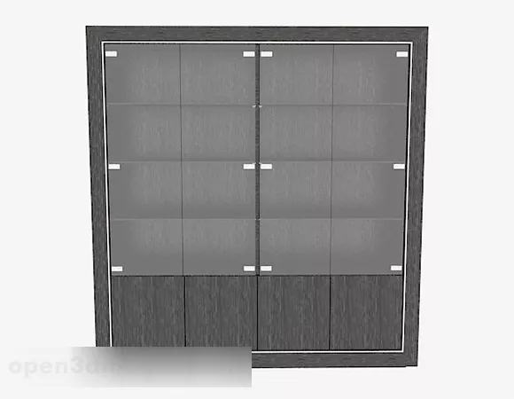 Gray Bookcase 3d model Gray Bookcase 3d model