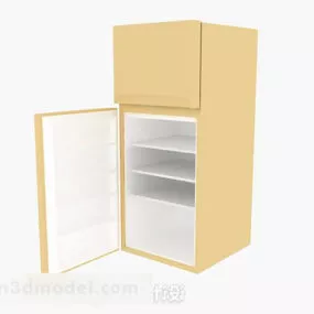 Yellow Refrigerator 3d model