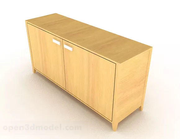 Yellow Minimalist Wooden Tv Cabinet V1 3d model Yellow Minimalist Wooden Tv Cabinet V1 3d model