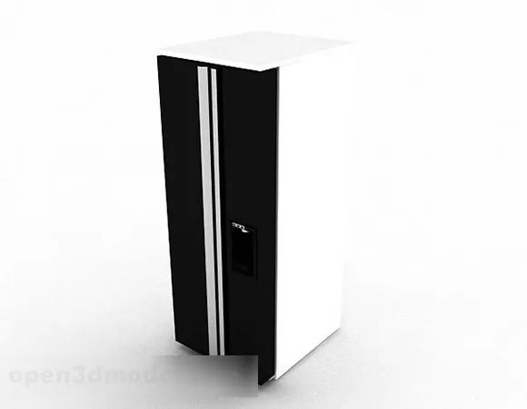 Black Refrigerator V1 3d model Black Refrigerator V1 3d model
