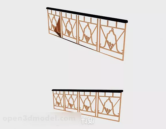 Yellow Railing V2 3d model Yellow Railing V2 3d model