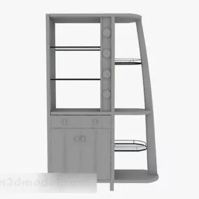 Gray Display Cabinet V6 3d model