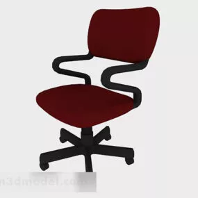 Red Office Chair V9 3d model