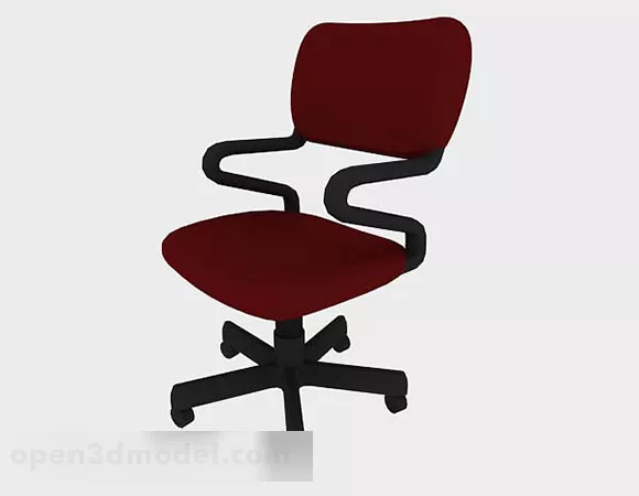 Red Office Chair V9 3d model Red Office Chair V9 3d model