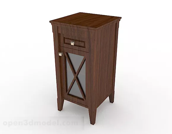 Brown Wooden Office Cabinet V13 3d model Brown Wooden Office Cabinet V13 3d model