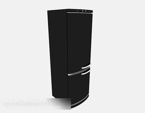 Black Refrigerator V2 3d model Black Refrigerator V2 3d model